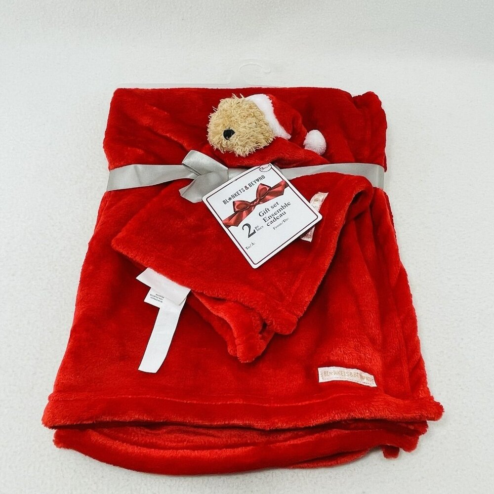 Blankets Beyond Christmas Set Nunu Bear Security Lovey Baby Bedding Infant Throw